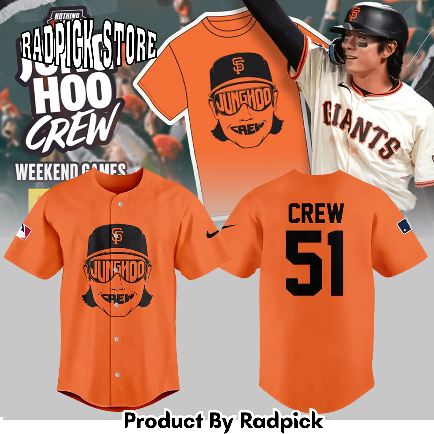 Radpick san francisco giants mlb  nike limited jung hoo crew baseball jersey rp127141